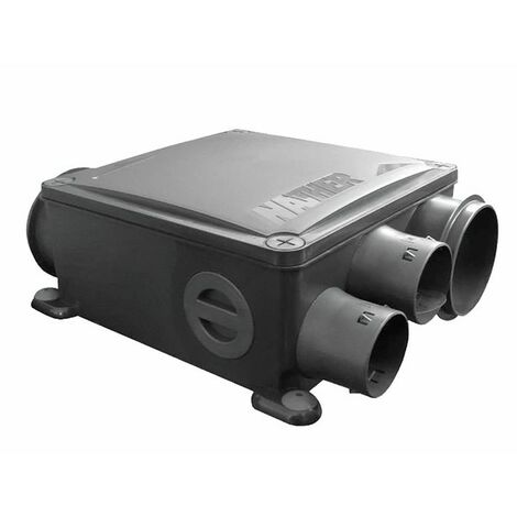 Diff – Caisson VMC autoréglable extra plat 170mm – 4 piquages Ø80 et 1 Ø125 – Débit stable pour espaces restreints – Poids 2.9 kg
