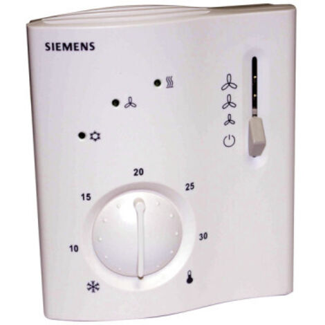 Siemens – Thermostat radiateur électronique chaud froid 230Vac – Contrôle précis 8-30°C – Changeover automatique – RCC10 (1/2)