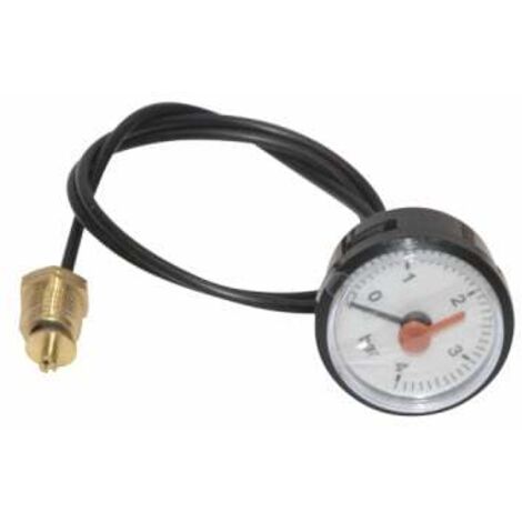 Diff – Manomètre 0-4b – Pression max 4 bars – Diamètre 40 mm – Longueur capillaire 620 mm – Pour systèmes De Dietrich Chappée - S62733