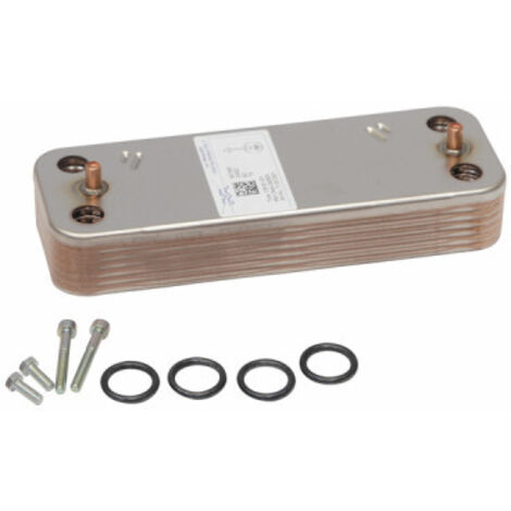 Échangeur thermique 12 plaques – Transfert de chaleur efficace – Pour systèmes de chauffage et eau chaude sanitaire - 711612800