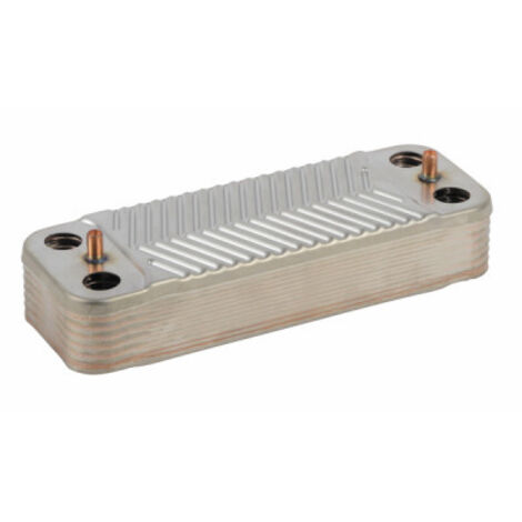 Diff – Échangeur thermique 14 plaques – Compatible chaudières murales à gaz – Joints toriques inclus – Efficacité thermique optimisée - 711613000