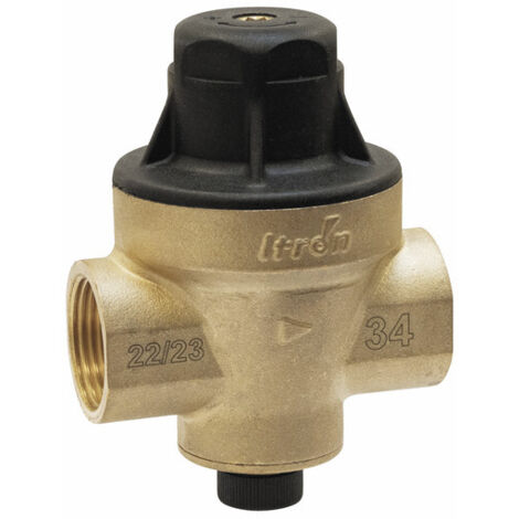Itron – Réducteur de pression – Limiteur de pression 3/4' – Réglage de pression 1,5 à 5,5 bar – Siège en inox – Prise manomètre 1/4'' gaz