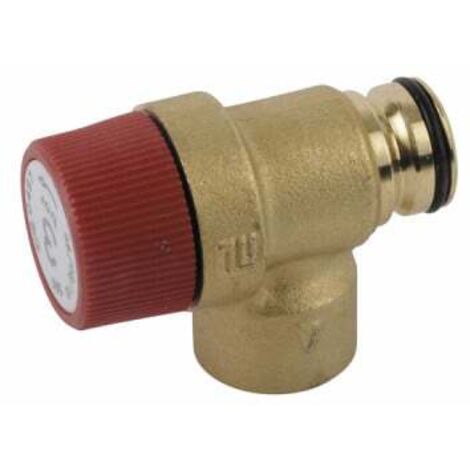 Diff – Soupape de sécurité 3b pour chauffage central – Filetage sortie 1/2'' – Pression max 3 bars – Compatible De Dietrich Chappée - JJD009951170