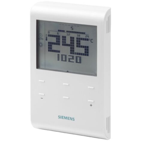 Siemens – Thermostat d'ambiance connecté 230Vac – Programmation hebdomadaire/journalière – Protection antigel – RDE100 (1/5)