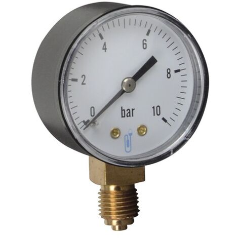 50mm Manomètre pression pour réservoir pump radial 12.9mm 0-12 bar
