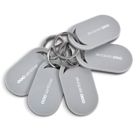 Scs Sentinel – Lot de 5 badges RFID 125 kHz – Compatibles avec interphones VisioKit et VisioDoor – Porte-clés inclus pour trousseau pratique