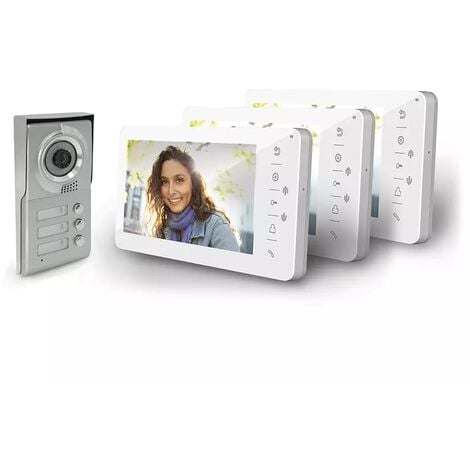 Smartwares Système d'interphone vidéo 3 appartements 20 5x8 6x2 1