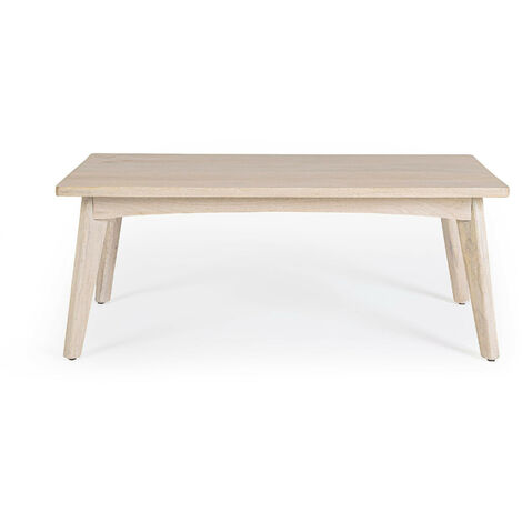 Table de basse rectangulaire en bois blanchi L115 - SHANNA (1/4)