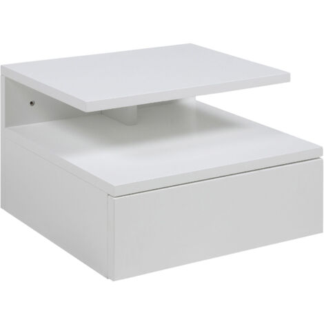 Chevet suspendu en bois 1 tiroir 1 niche - ASLAN (1/5)