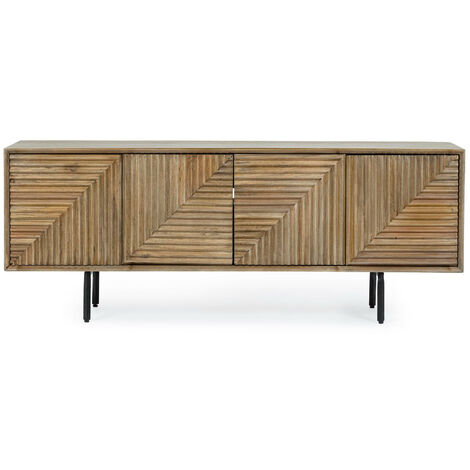 Meuble TV 140x32,5x53 cm en bois de manguier (1/5)