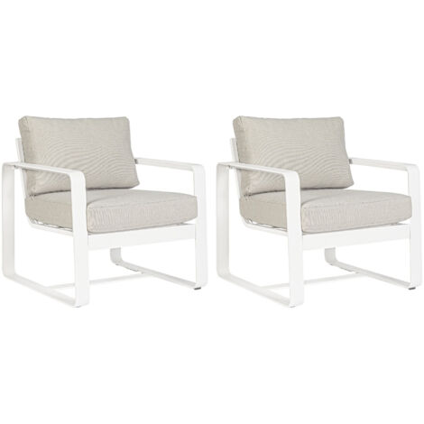 Fauteuil de jardin en aluminium et tissu (lot de 2) - ETRETAT (1/5)