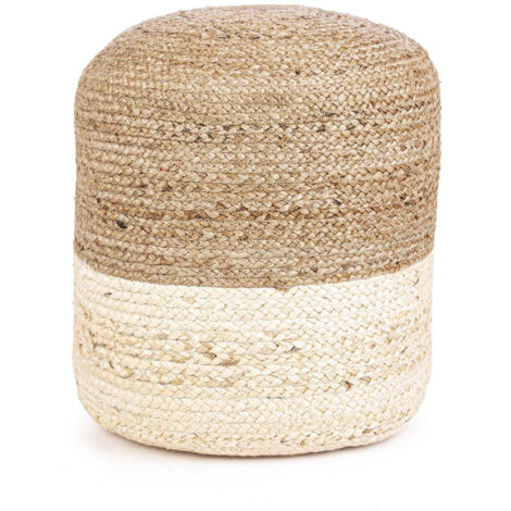Pouf rond tressé en jute D45 - BASTIA (1/3)
