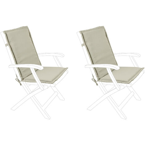 Coussins pour fauteuil de jardin non inclinable (lot de 2) - CANCALE (1/3)