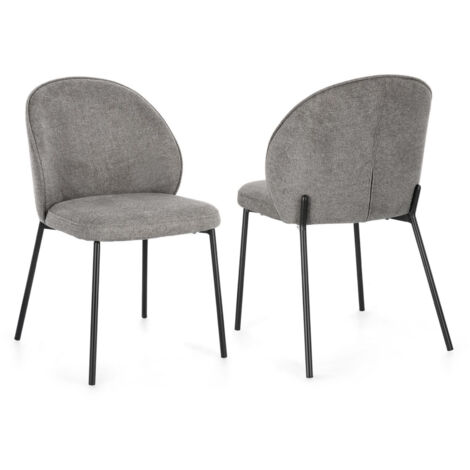 Chaises de salle à manger design en tissu (lot de 2) - NELLY (1/5)