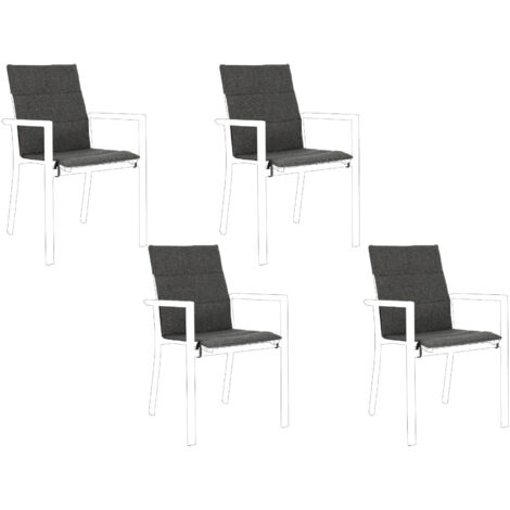 Coussins pour chaise de jardin en toile (lot de 4) - CASSIS (1/5)