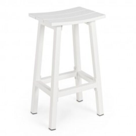 Tabouret de bar 41,8x31x71 cm en aluminium blanc - KEZIO (1/5)