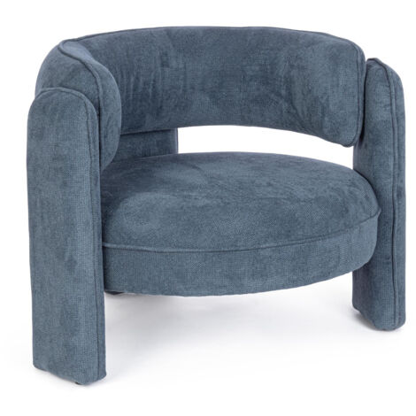 Fauteuil design arrondi en tissu - AUBIN (1/5)