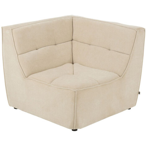 Fauteuil chauffeuse d'angle lounge en velours côtelé - LORENZO (1/5)