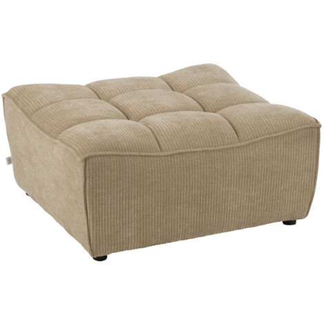 Pouf rectangulaire lounge en velours côtelé - LORENZO (1/5)