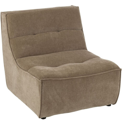 Fauteuil chauffeuse lounge en velours côtelé - LORENZO (1/5)