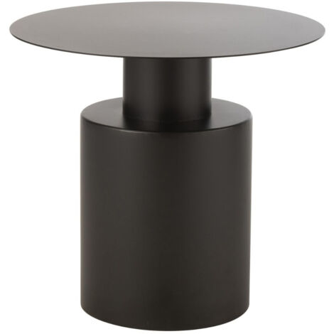 Table basse ronde 55x55x51 cm en métal noir - METTI (1/5)