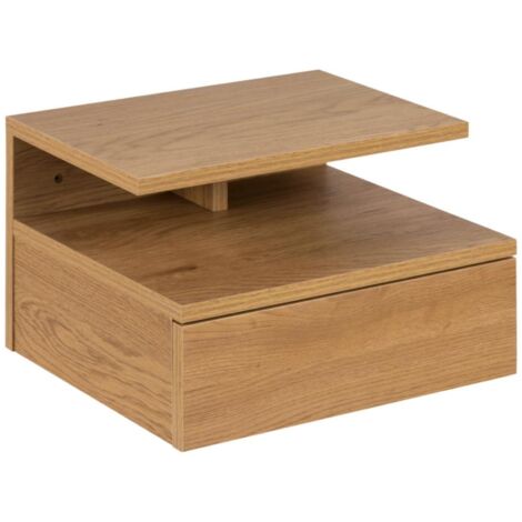 Chevet suspendu en bois 1 tiroir 1 niche - ASLAN (1/5)