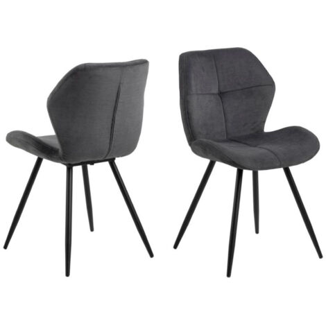 Chaises de salle à manger en tissu (lot de 2) - PETRA (1/5)