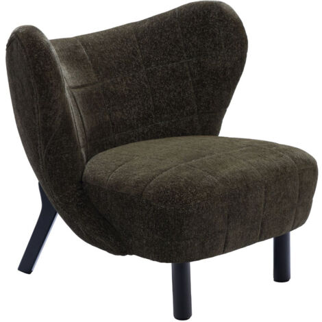 Fauteuil crapaud pieds métal et velours - GASPARD (1/5)
