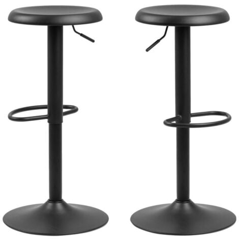 Lot De 2 Tabourets De Bar Pivotant Hauteur Réglable Assise