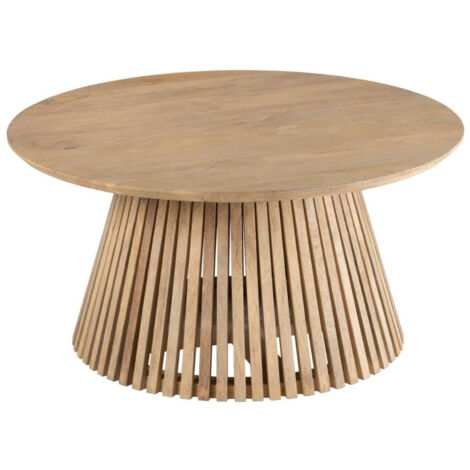 Table basse ronde en bois de manguier - VALERIE (1/4)