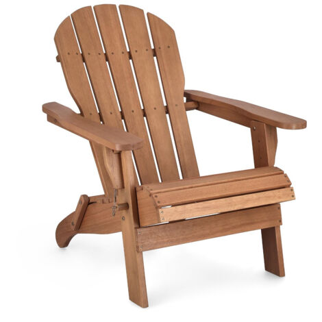 Fauteuil relax pliant à accoudoirs en bois d'acacia - LOUISIANE (1/5)