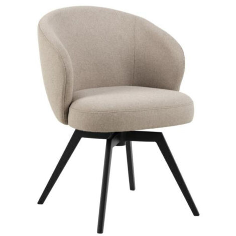 Chaise de salle à manger pivotante en métal et tissu - LENA (1/5)