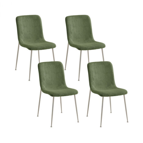 Chaises de salle à manger en velours côtelé (lot de 4) - SARINA (1/5)