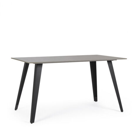 Table rectangulaire en céramique et métal L140 6 places - ARLETTE (1/3)