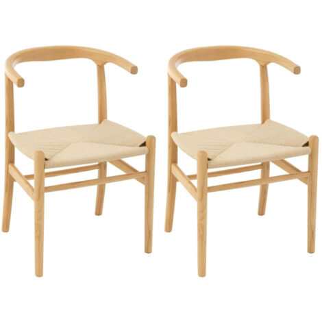 Chaises de salle à manger en corde et bois de hêtre - AYA (1/5)