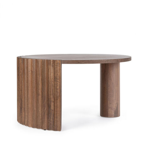 Table basse ronde en manguier brun contemporaine D80 - AGRA (1/5)