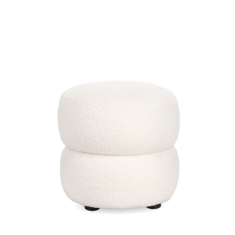 Pouf rond D41 en tissu - LENNY (1/4)