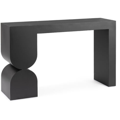 Console Design en Verre Dipp 100cm Noir