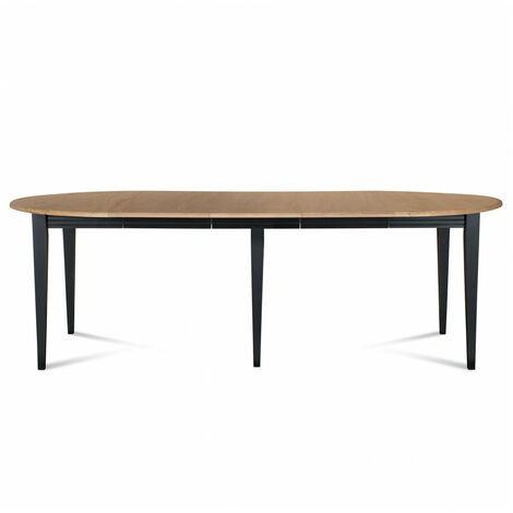 Table ronde 6 pieds fuseau D115 + 3 rallonges bois - VICTORIA (1/5)