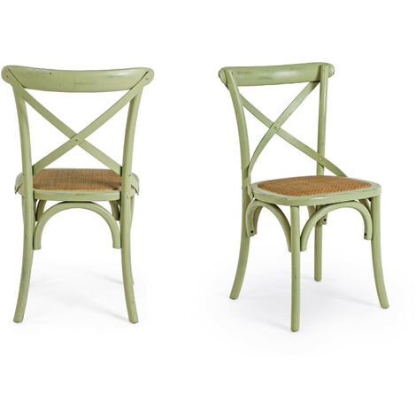 Chaises bistrot en rotin (lot de 2) - ESTAMINET (1/5)