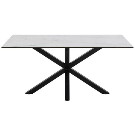 Table de salle à manger rectangulaire en céramique 6 places L160 - NEIVA (1/5)