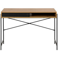 Bureau contemporain avec rangement et pieds métal - MAEL