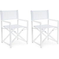 Hellin – Chaises de jardin pliables en aluminium et textilène – Lot de 2 – Charge maximale 120 kg – Hauteur d'assise 26 cm – Confort optimal