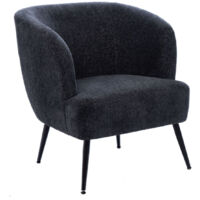 Fauteuil de salon en velours chiné - ELVA