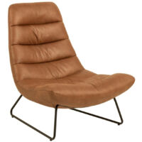 Fauteuil lounge en simili cognac - WESTON