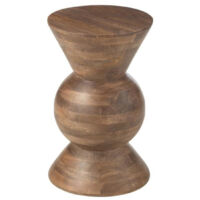 Table basse ronde en manguier brun - SUGAR
