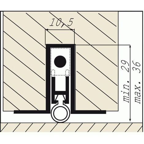 Bas de porte automatique à encastrer MATIC 3 alu 73cm  - ELLEN - 1808152