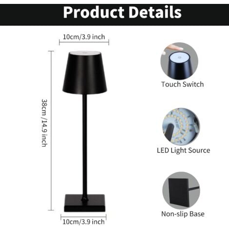 Lampe de table LED avec fonctions changement de couleur et dimmer