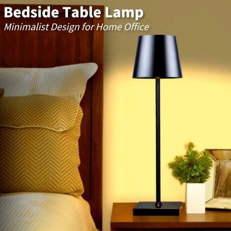 COMELY Lampe Chevet Tactile Dimmable, 3 Couleurs, USB Rechargeable,  Parfaite pour Salon, Chambre, Salle à Manger