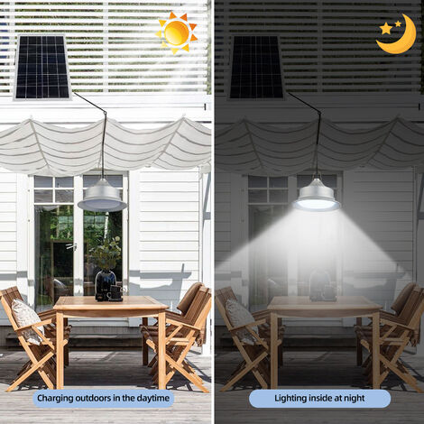 Lampadaire solaire d'extérieur étanche 6000 K du crépuscule à l'aube LED super lumineux alimenté